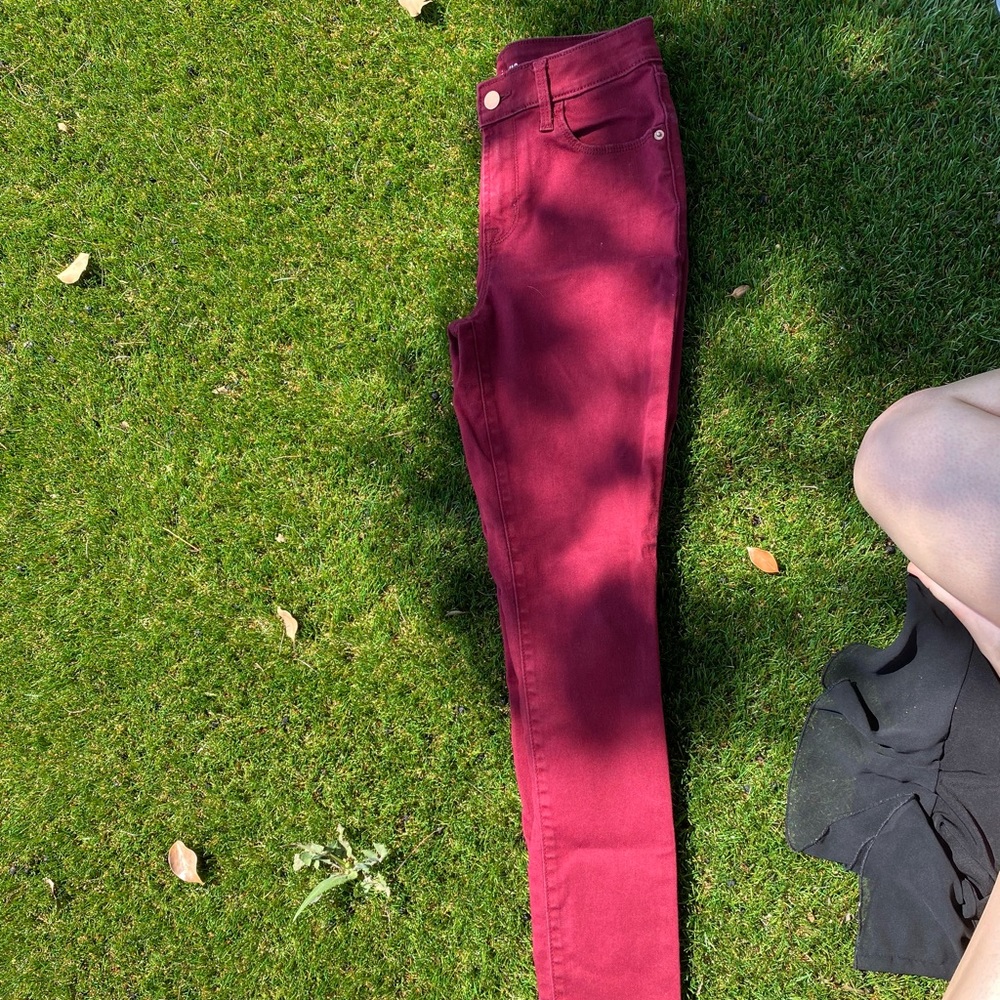Maroon jeans